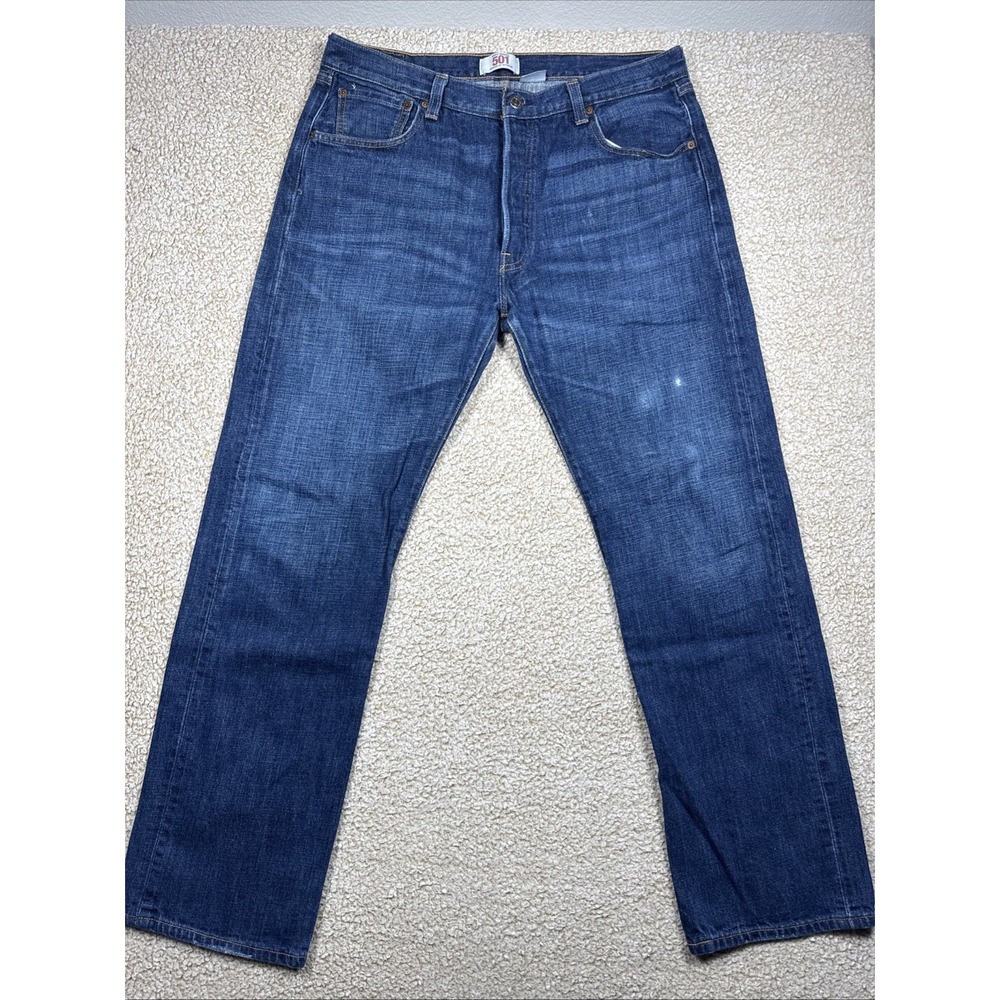 Vintage Levis 501 Jeans Mens 36x32 Blue Denim 90s Y2K Button Fly Casual